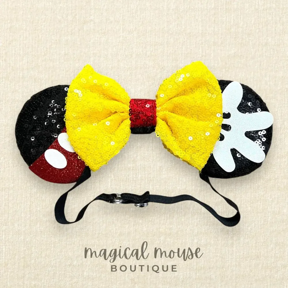 Mickey Mouse Elastic Minnie Ears | Disney-Inspired Adjustable Mouse Headband - Picture 1 of 5